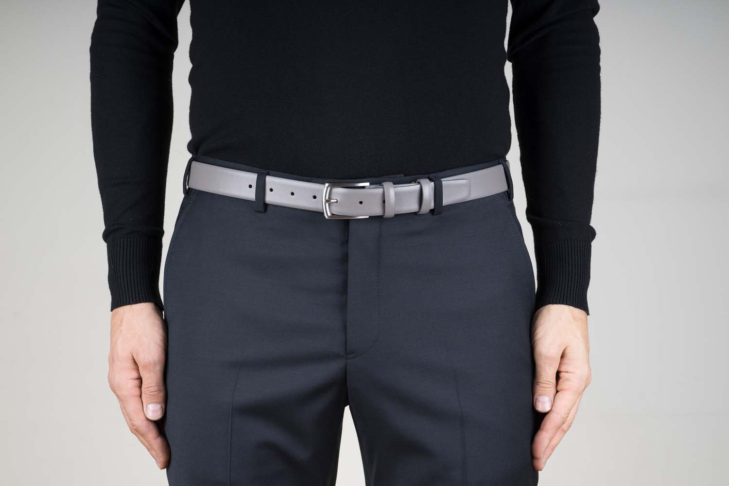 Buy Grey Leather Belt for Men | LeatherBeltsOnline.com | Free Shipping