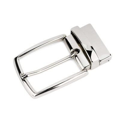 Italian-Reversible-Belt-Buckle-Silver-Nickel-35-mm-First-picture
