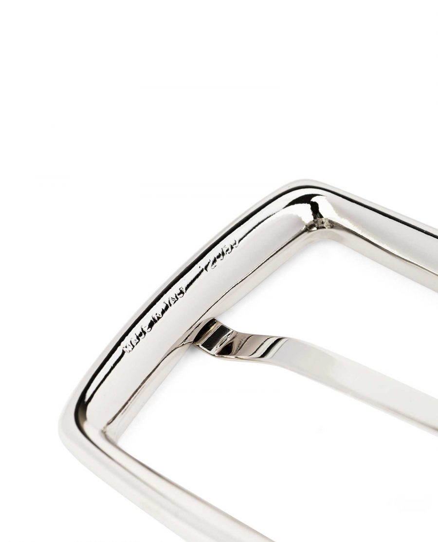 Italian-Reversible-Belt-Buckle-Silver-Nickel-35-mm-Twist-Swivel-Made-in-Italy