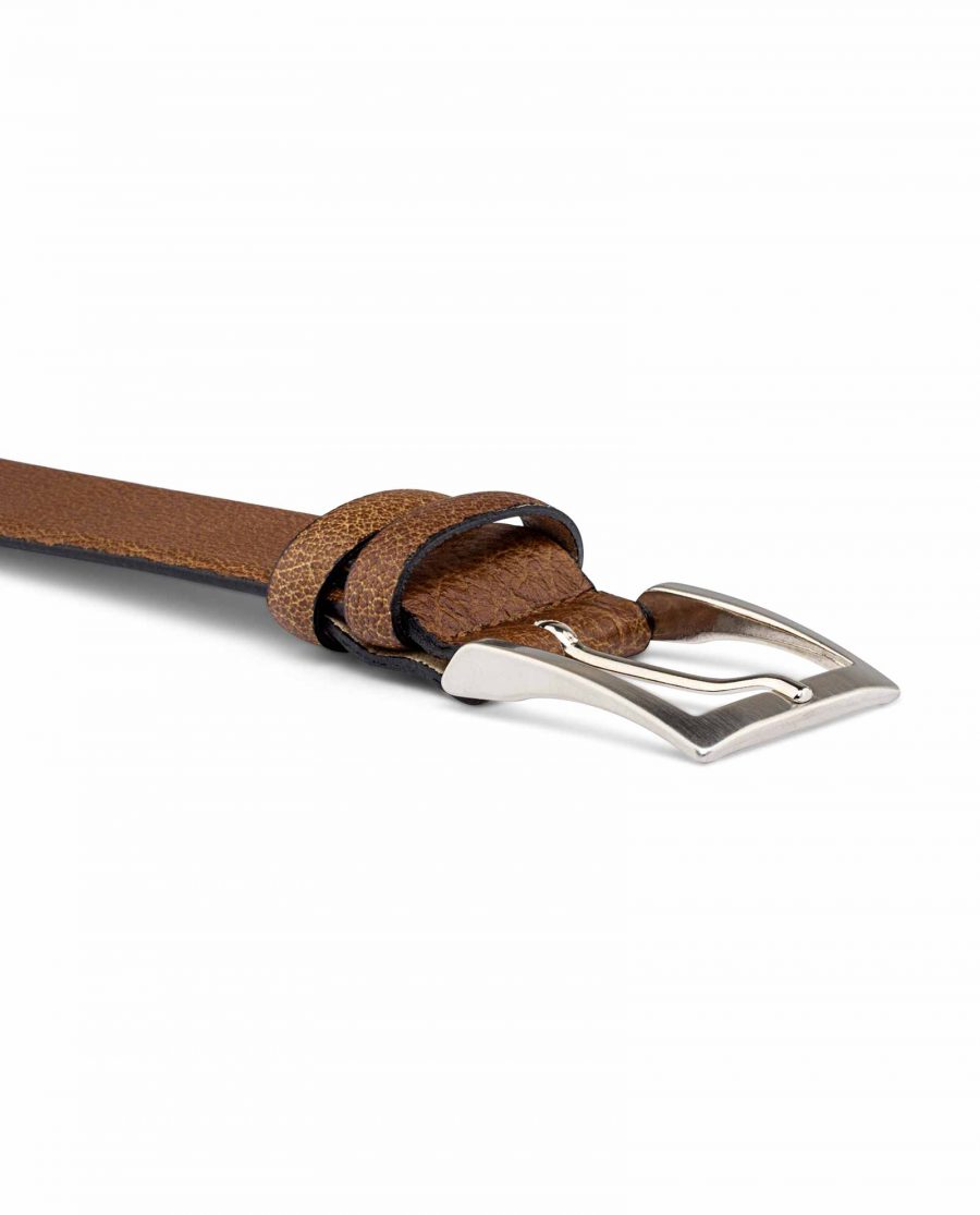 Mens-Beige-Leather-Belt-Buckle-image