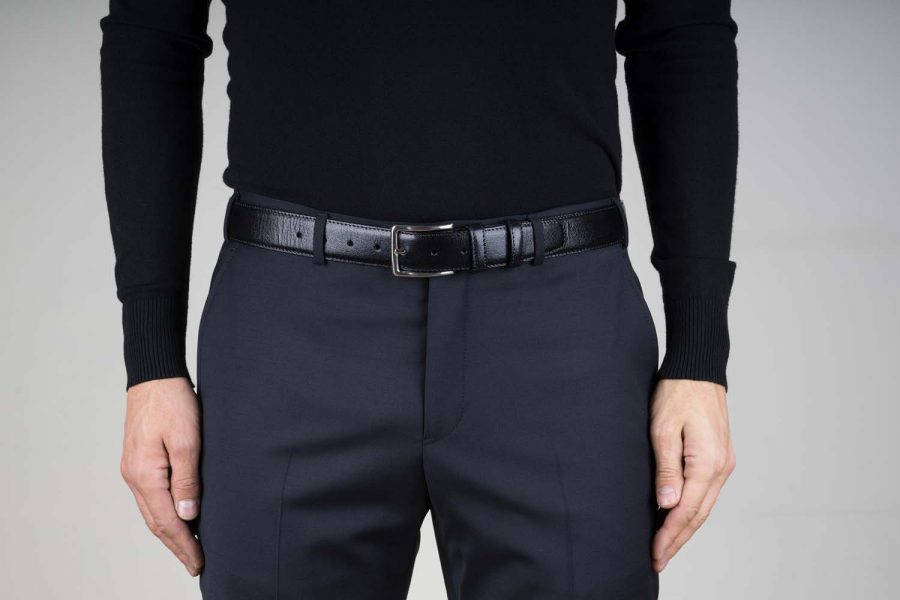 Mens-Black-Leather-Belt-Live-on-Pants