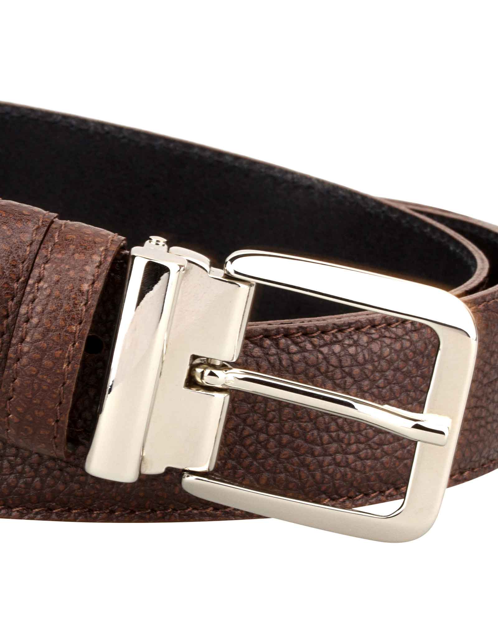 Buy Leather Mens Brown Belt - Italian Buckle - Capo Pelle - Free Shipping