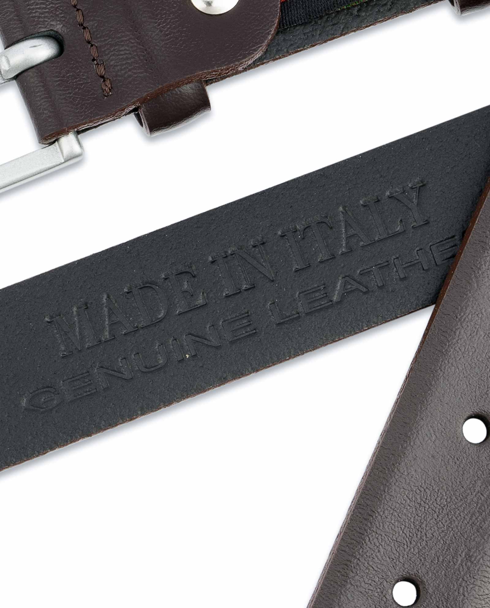 Buy Dark Brown Leather Belt | Narrow 1 inch | LeatherBeltsOnline.com
