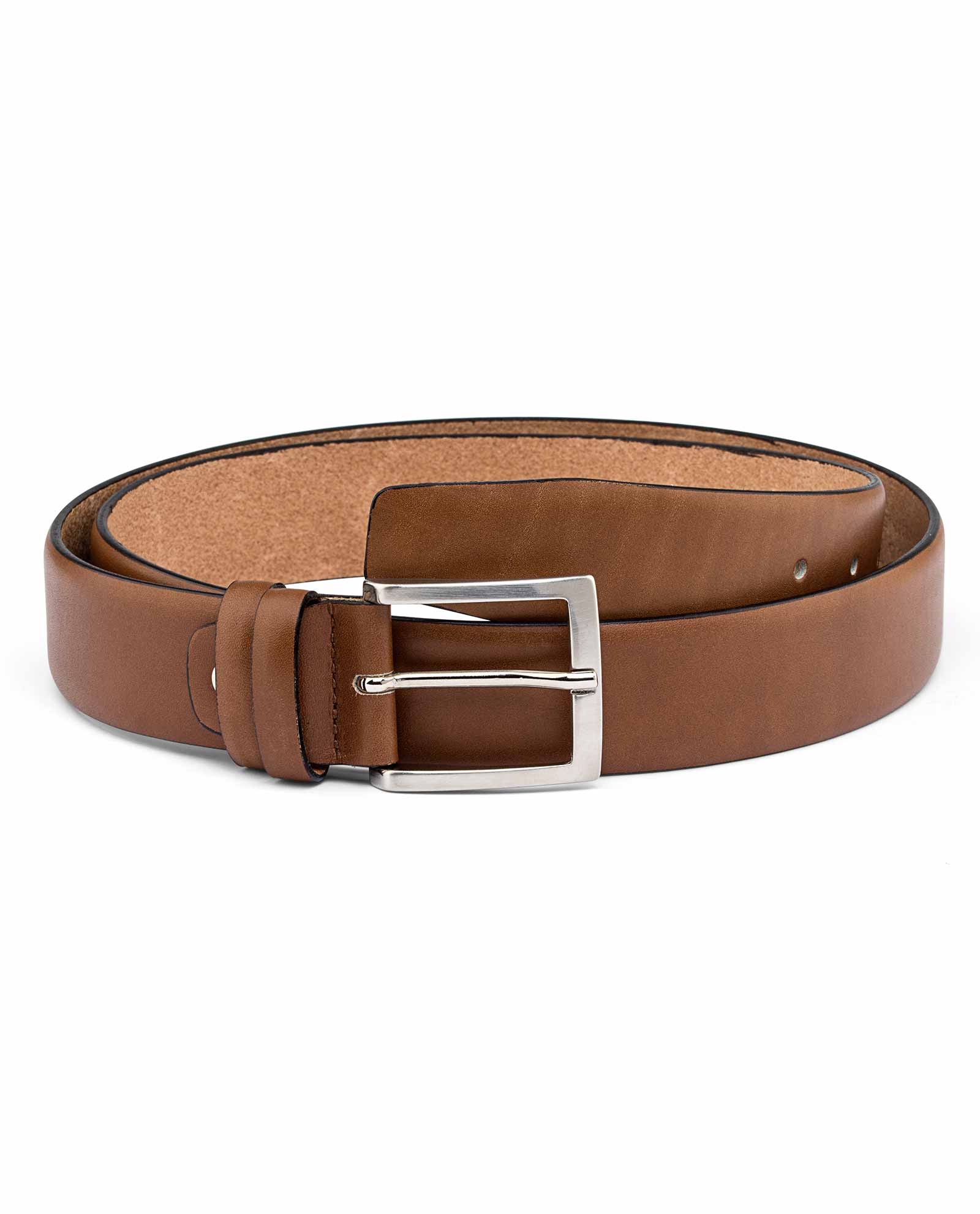 Buy Mens Brown Nappa Leather Belt - LeatherBeltsOnline.com - FREE SHIP