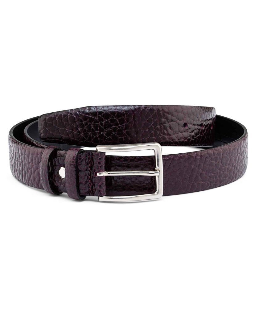 Cool Gifts for Men | Burgundy Leather Belt 40 / 100 cm - Burgundy | Capo Pelle