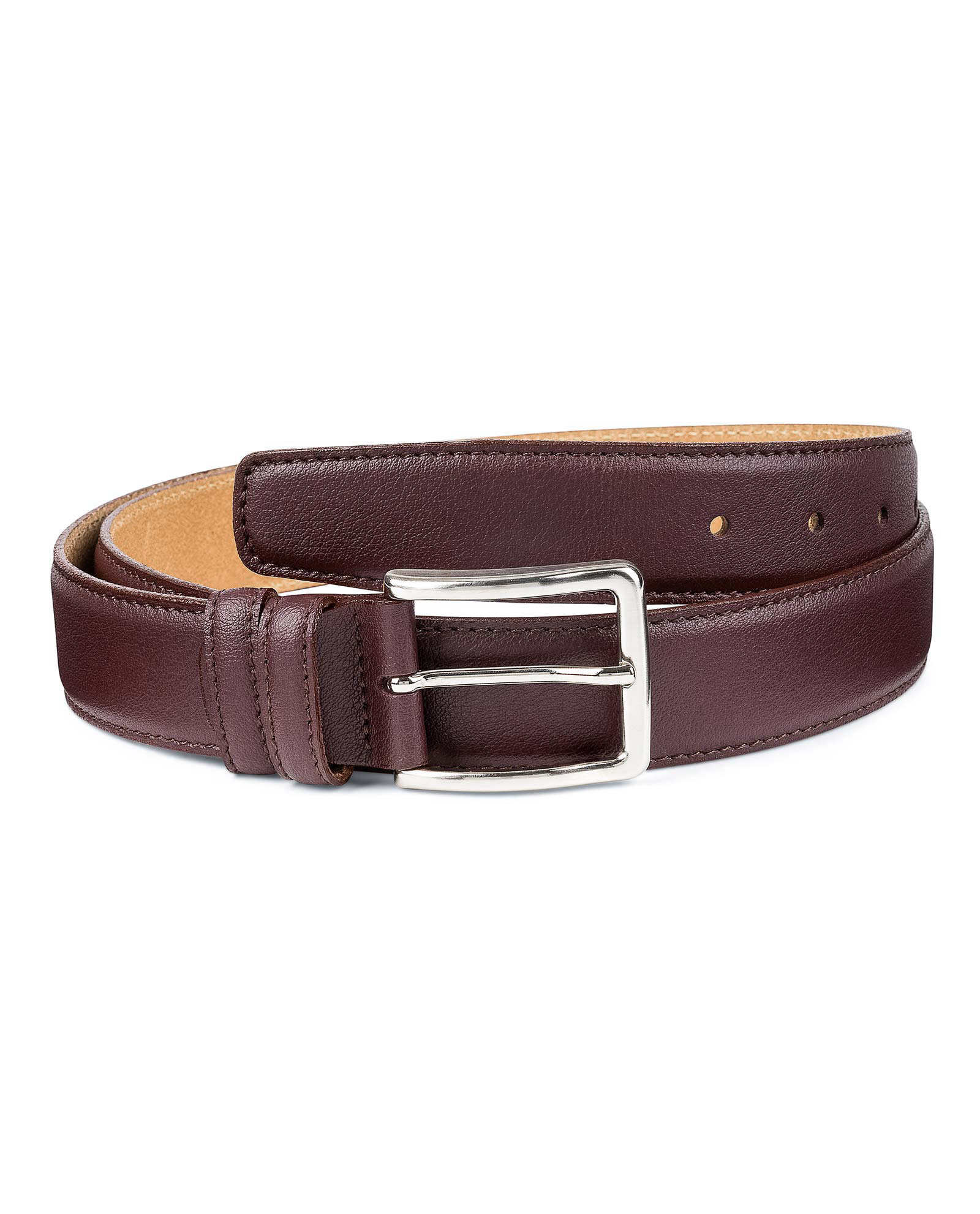 Buy Mens Burgundy Leather Belt | 0 | Free Shipping