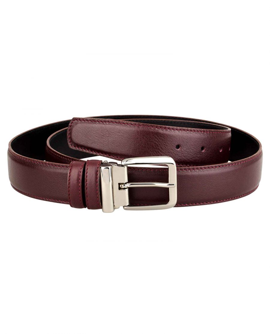 Mens-Burgundy-Leather-Belt-Main-picture
