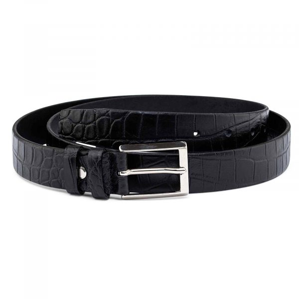 Mens-Crocodile-Embossed-Belt-30-mm-First-picture