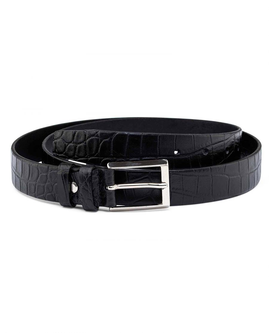 Mens-Crocodile-Embossed-Belt-30-mm-First-picture