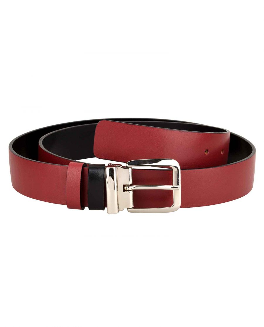 Mens-Red-Belt-Italian-Buckle-First-image
