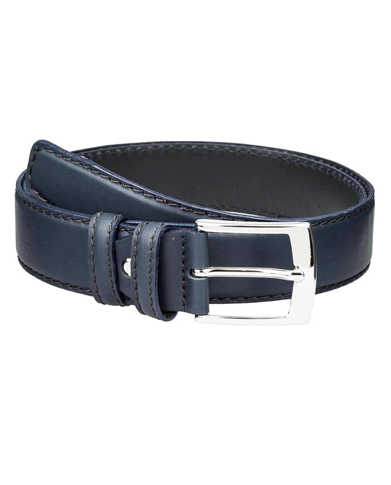 Buy Mens Blue Leather Belt | Italian Calfskin | LeatherBeltsOnline.com