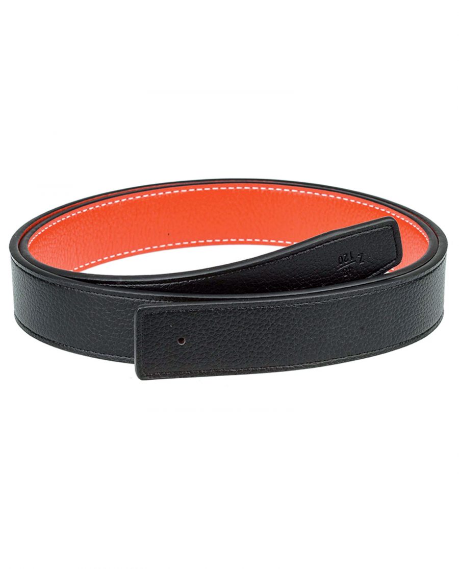 Orange-h-belt-strap-narrow-reversible