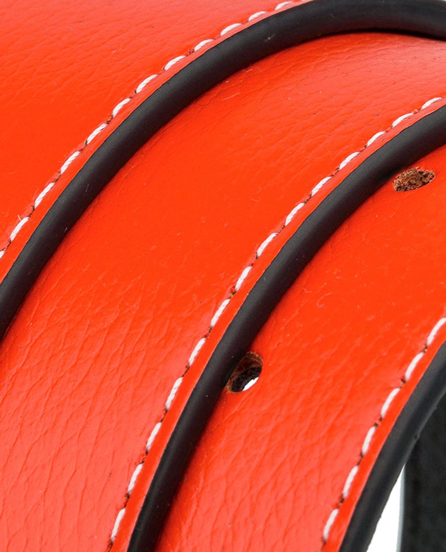 Orange-h-belt-strap-wide-rolled