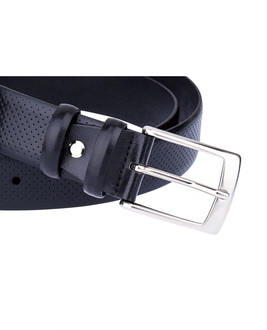 Perforated-Black-Golf-Belt-Buckle-close-image