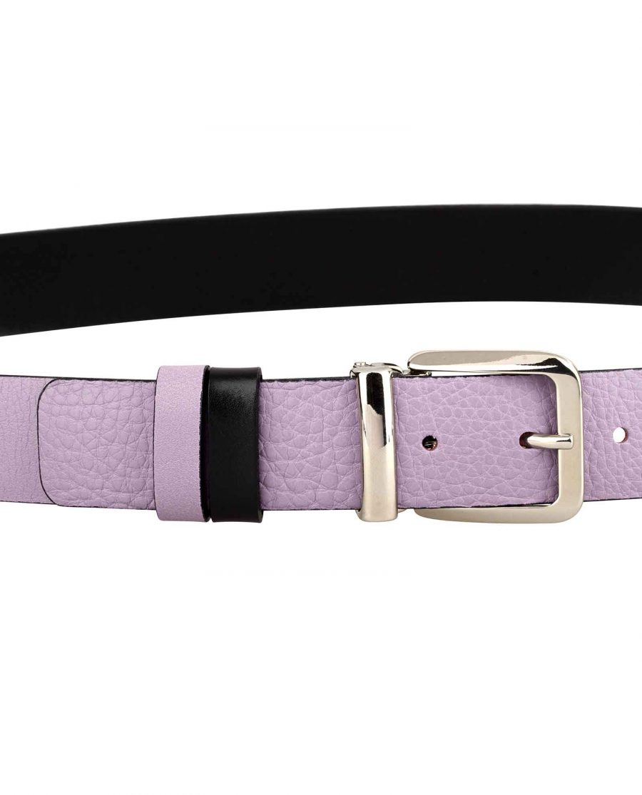Purple-Designer-Belt-Italian-Buckle-On-pants