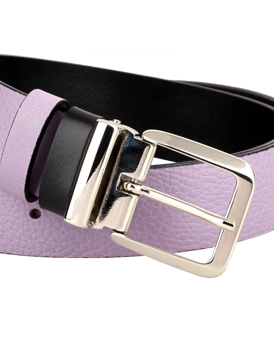 Purple-Designer-Belt-Italian-Buckle-Zoom-image