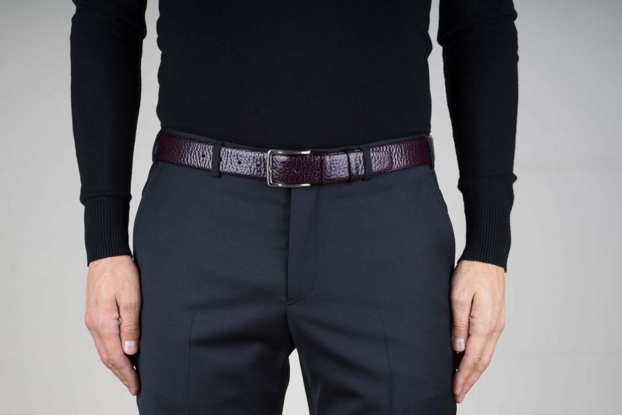 Purple-Leather-Belt-for-Men-35-mm-Live-on-Pants