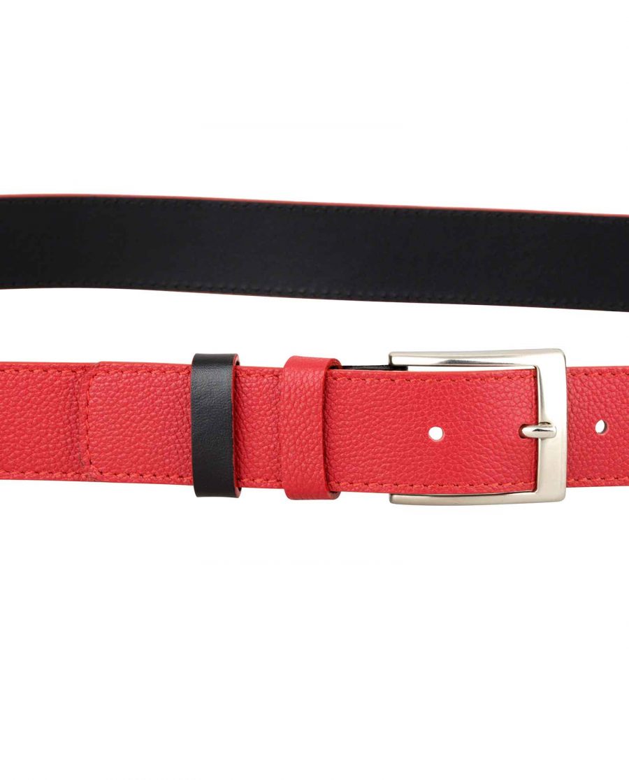 Red-Black-Reversible-Belt-On-trousers