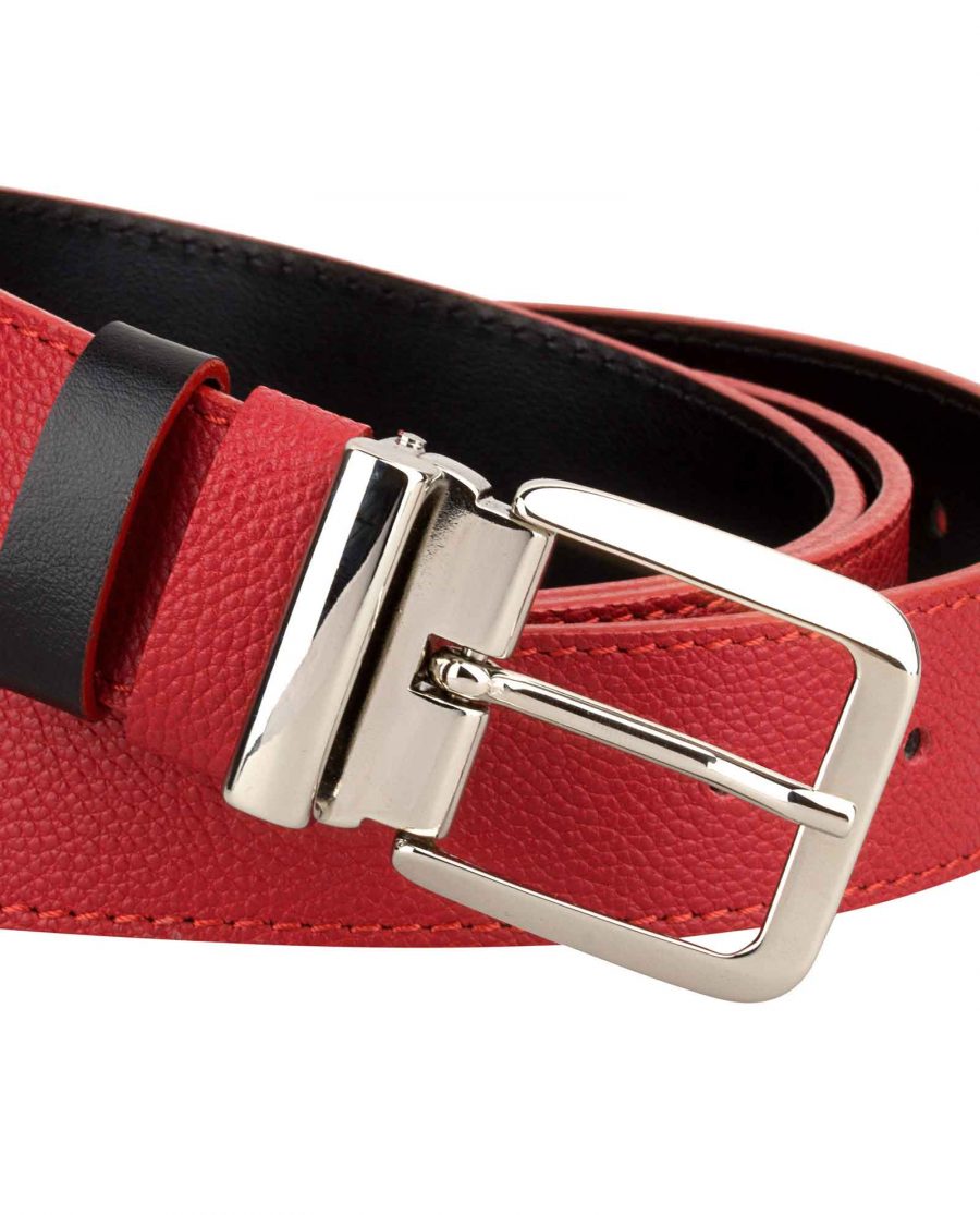 Red-Leather-Belt-Italian-Buckle-Close-image