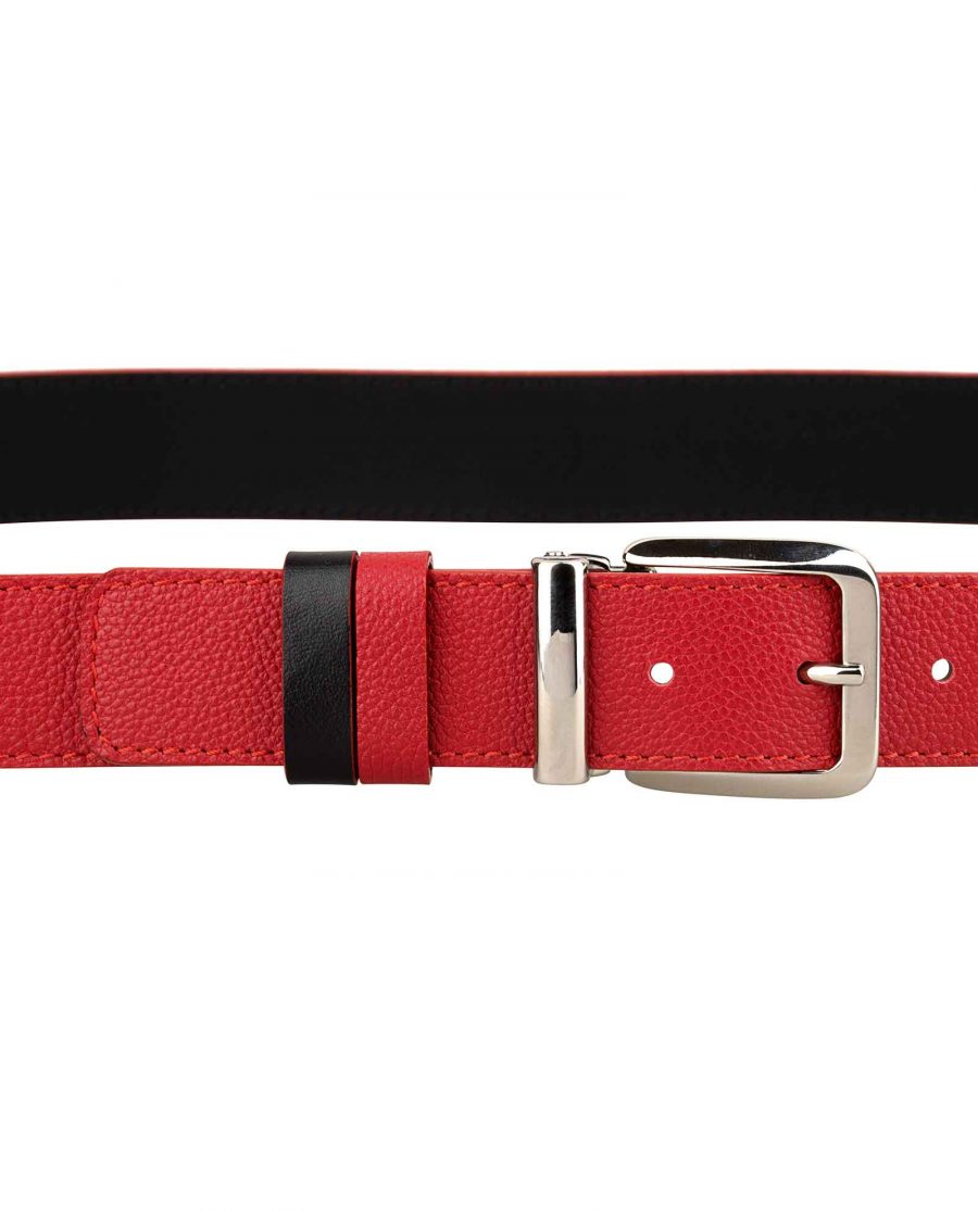 Red-Leather-Belt-Italian-Buckle-On-pants