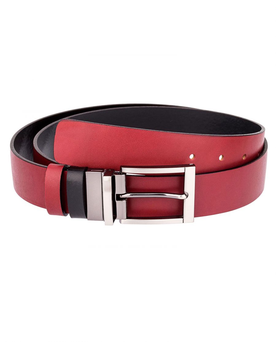 Red-Leather-Belt-Reversible-Front-picture