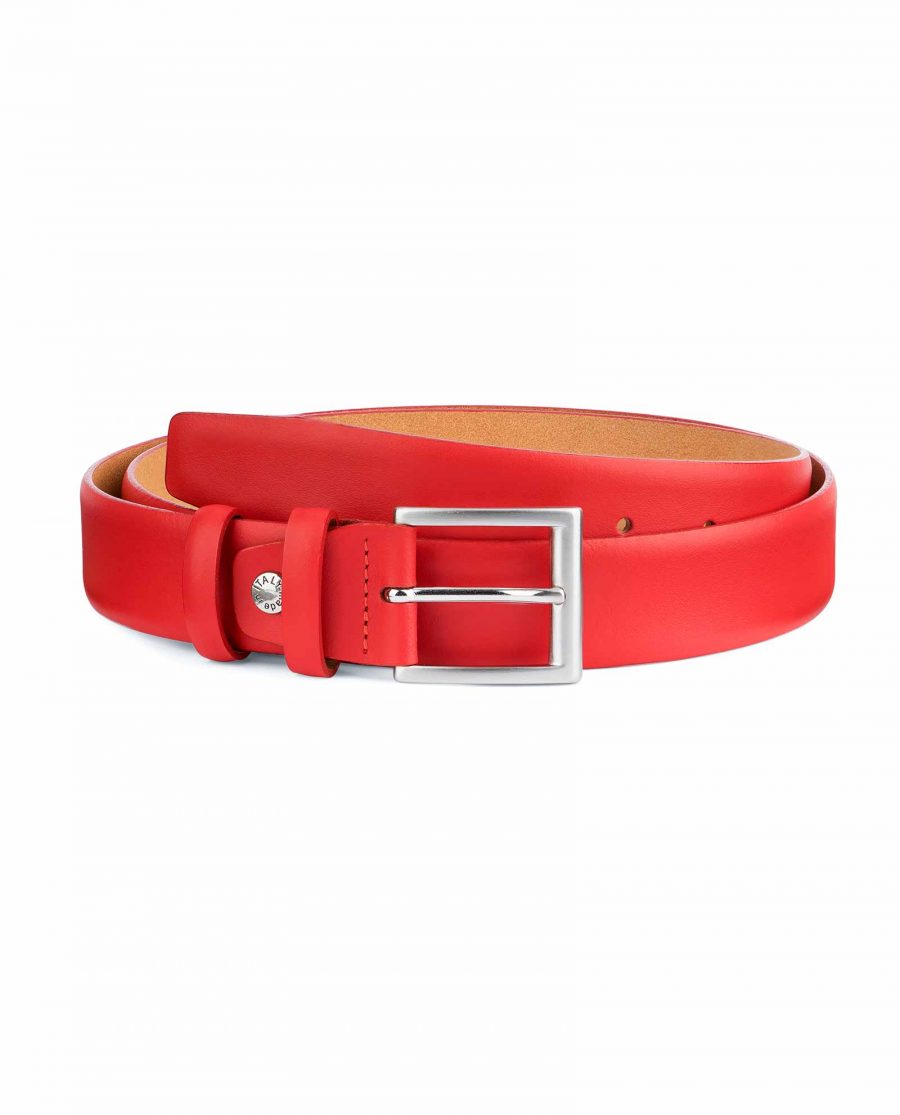 Red-Leather-Belt-Vegetable-Tanned-Capo-Pelle