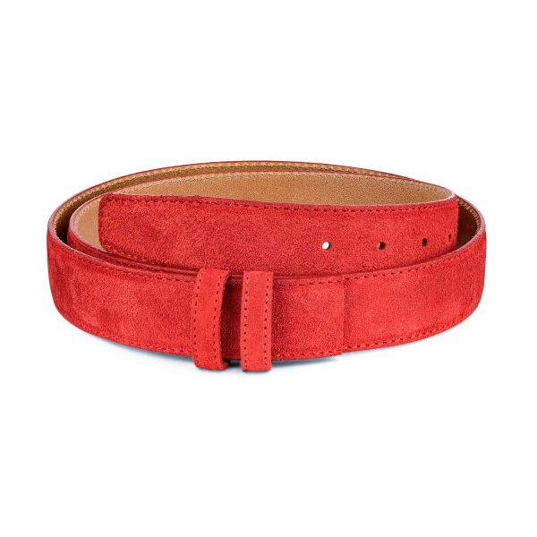 Red-Suede-Belt-Strap-1-3-8-inch-wide-35-mm-Main-image