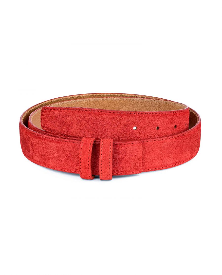 Red-Suede-Belt-Strap-1-3-8-inch-wide-35-mm-Main-image
