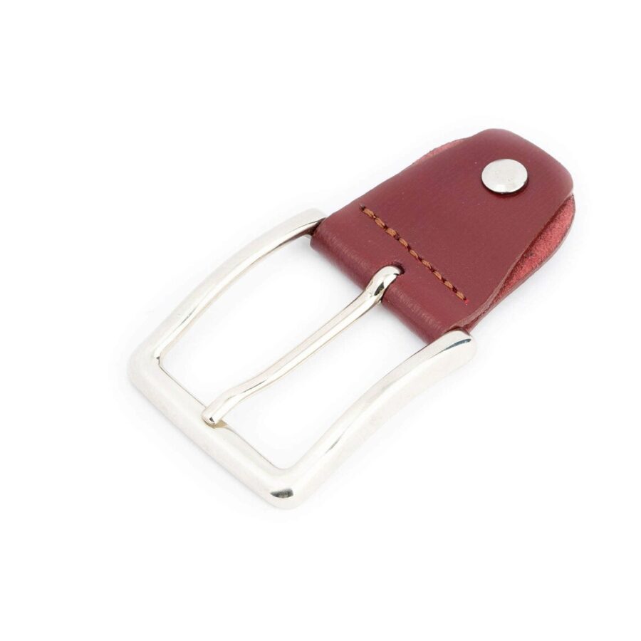Replacement Belt Buckle 35 Mm Burgundy Leather 1