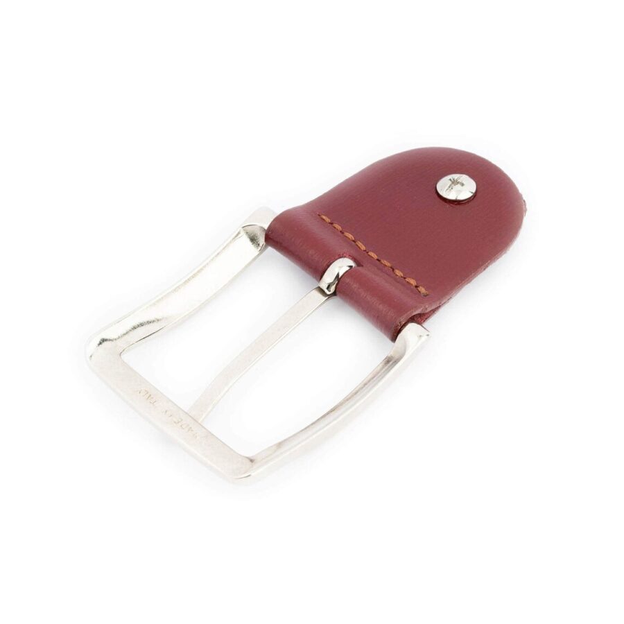 Replacement Belt Buckle 35 Mm Burgundy Leather 2