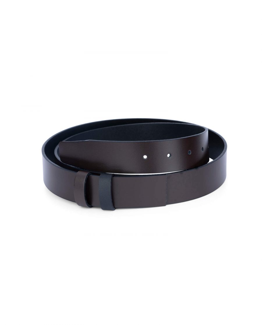 Buy Thin Reversible Belt Strap | Black Brown 30 mm Leather | Free Shipping