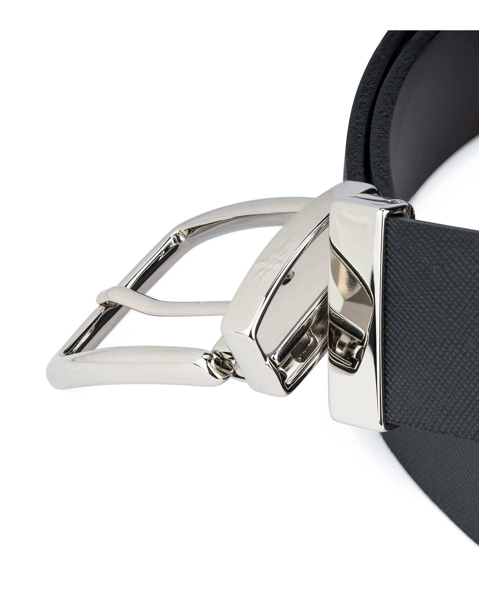 Capo Pelle Men's Reversible Swivel Buckle Belt