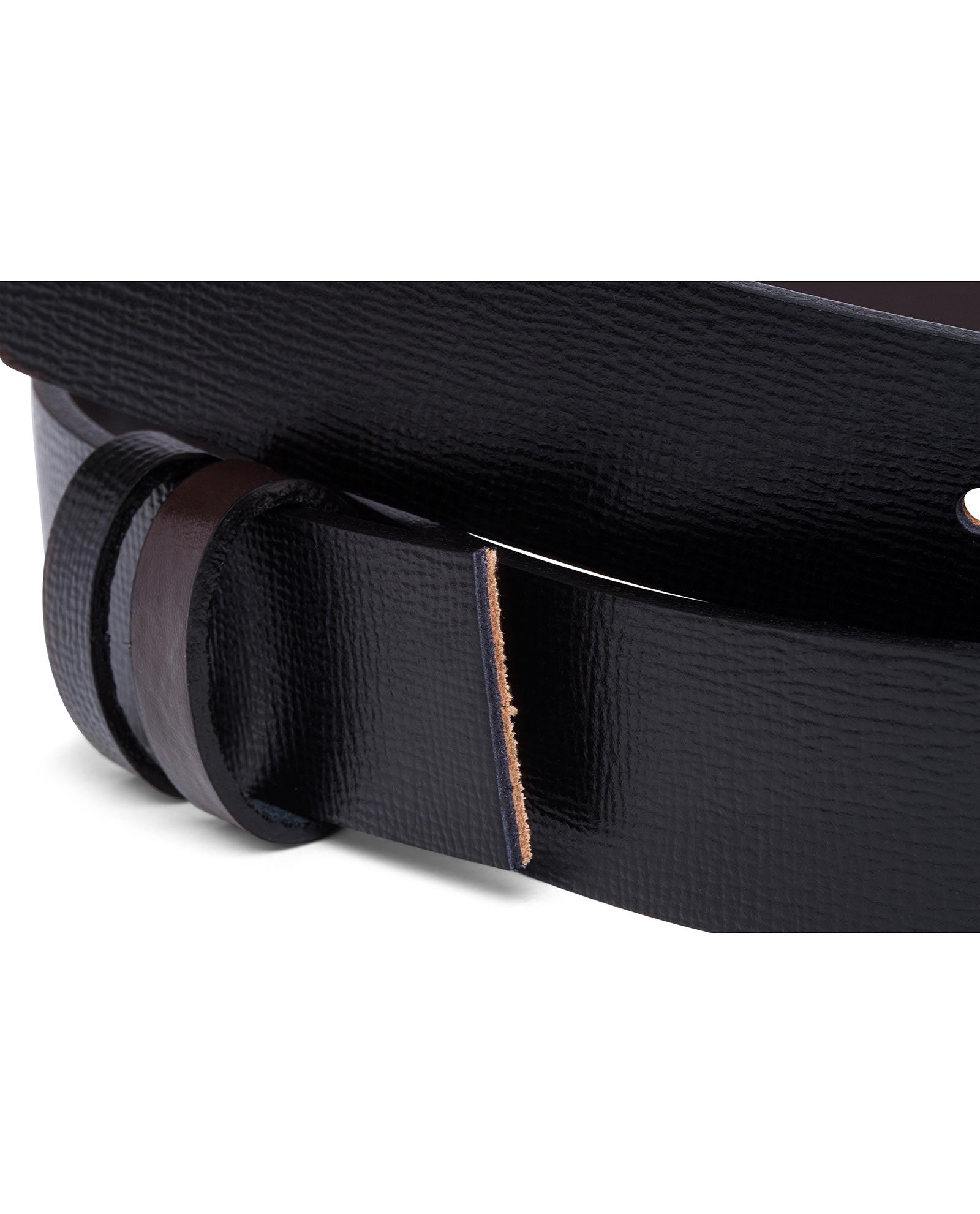 Men's Reversible 35mm Roller Insert Buckle Grain Leather Belt