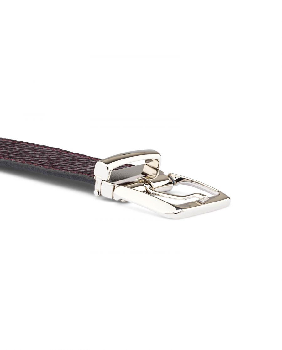Reversible-Maroon-Leather-Belt-Buckle-image