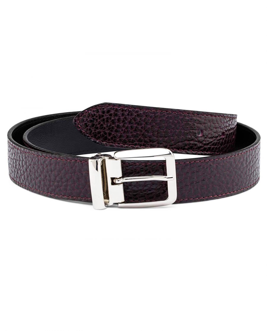Reversible-Maroon-Leather-Belt-Italian-buckle
