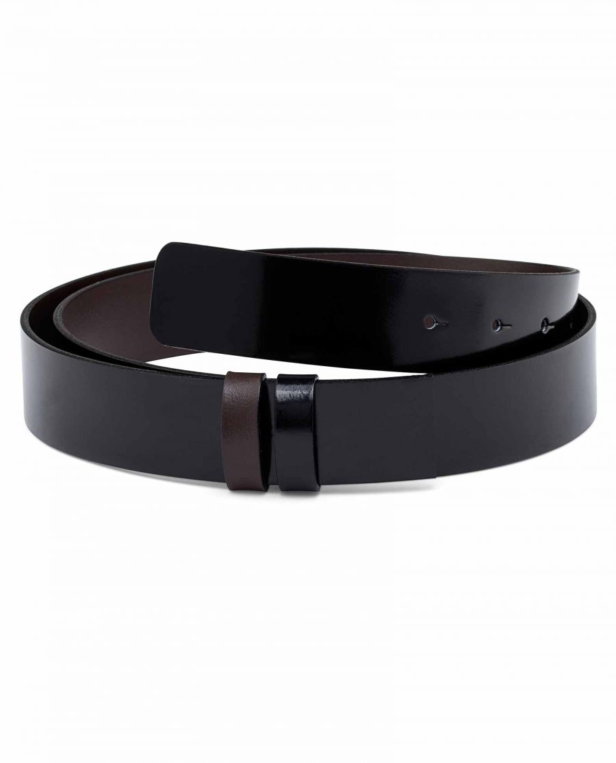 Buy Men's Patent Leather Belt - Reversible Black Brown ...