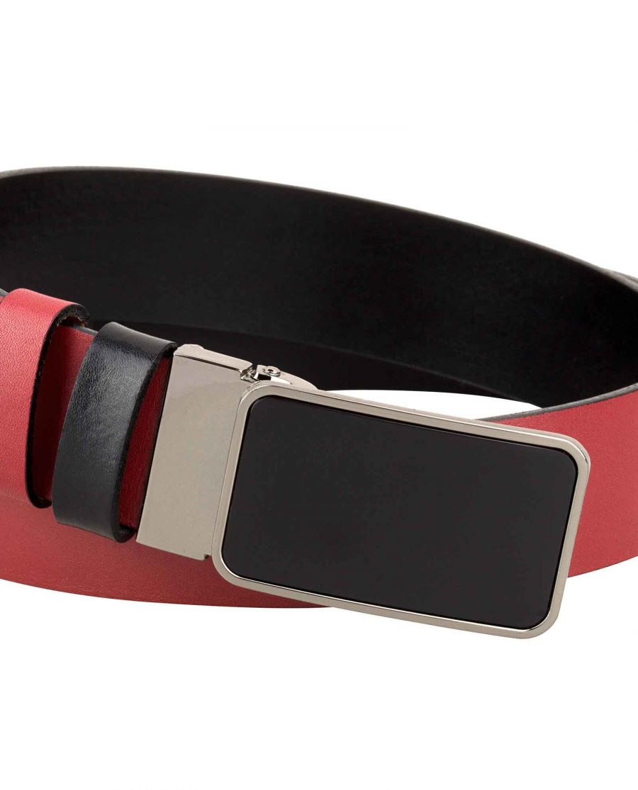 Reversible-Mens-Red-Belt-Buckle-image