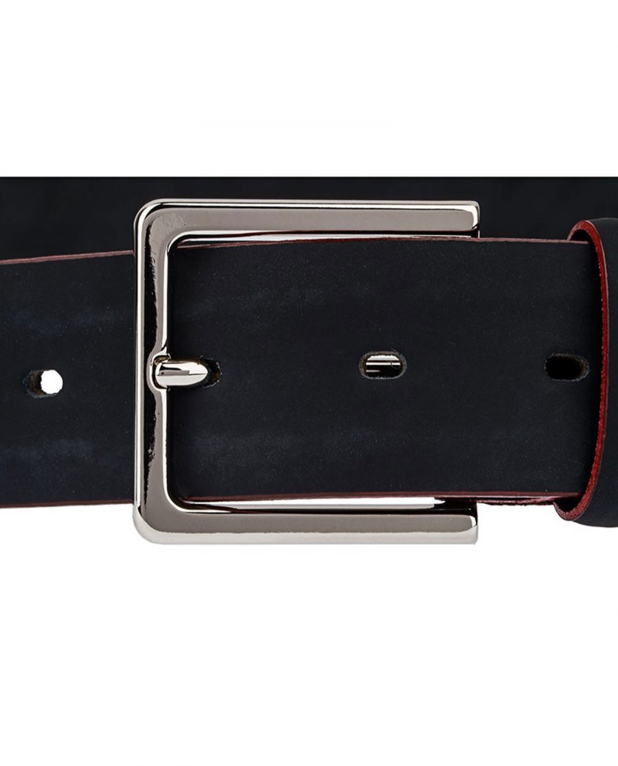 Rubber-Coated-Black-Belt-With-Red-Edges-Buckle