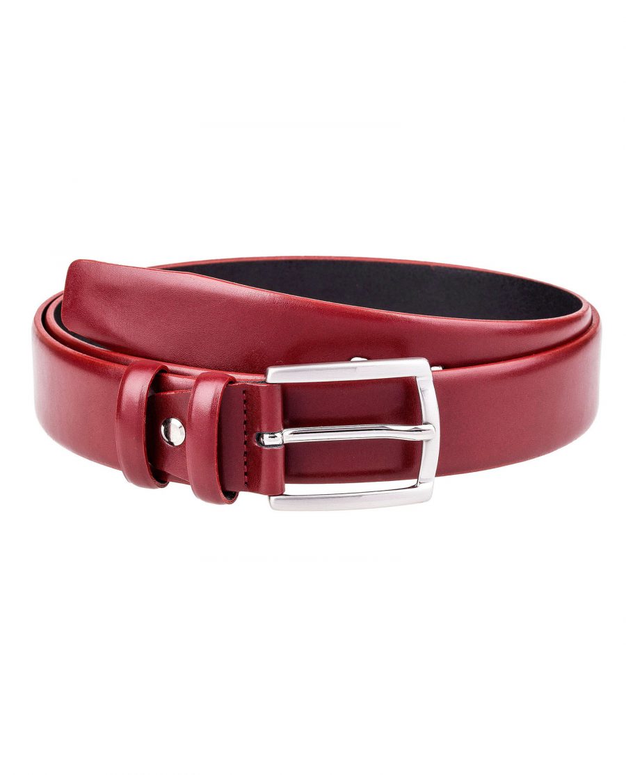 Ruby-Red-Leather-Belt-First-image