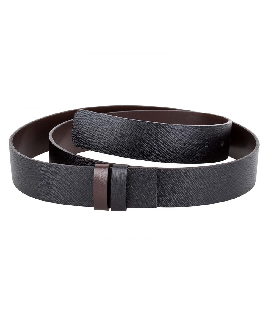 Buy Saffiano Leather Belt Strap | Reversible | LeatherBeltsOnline.com