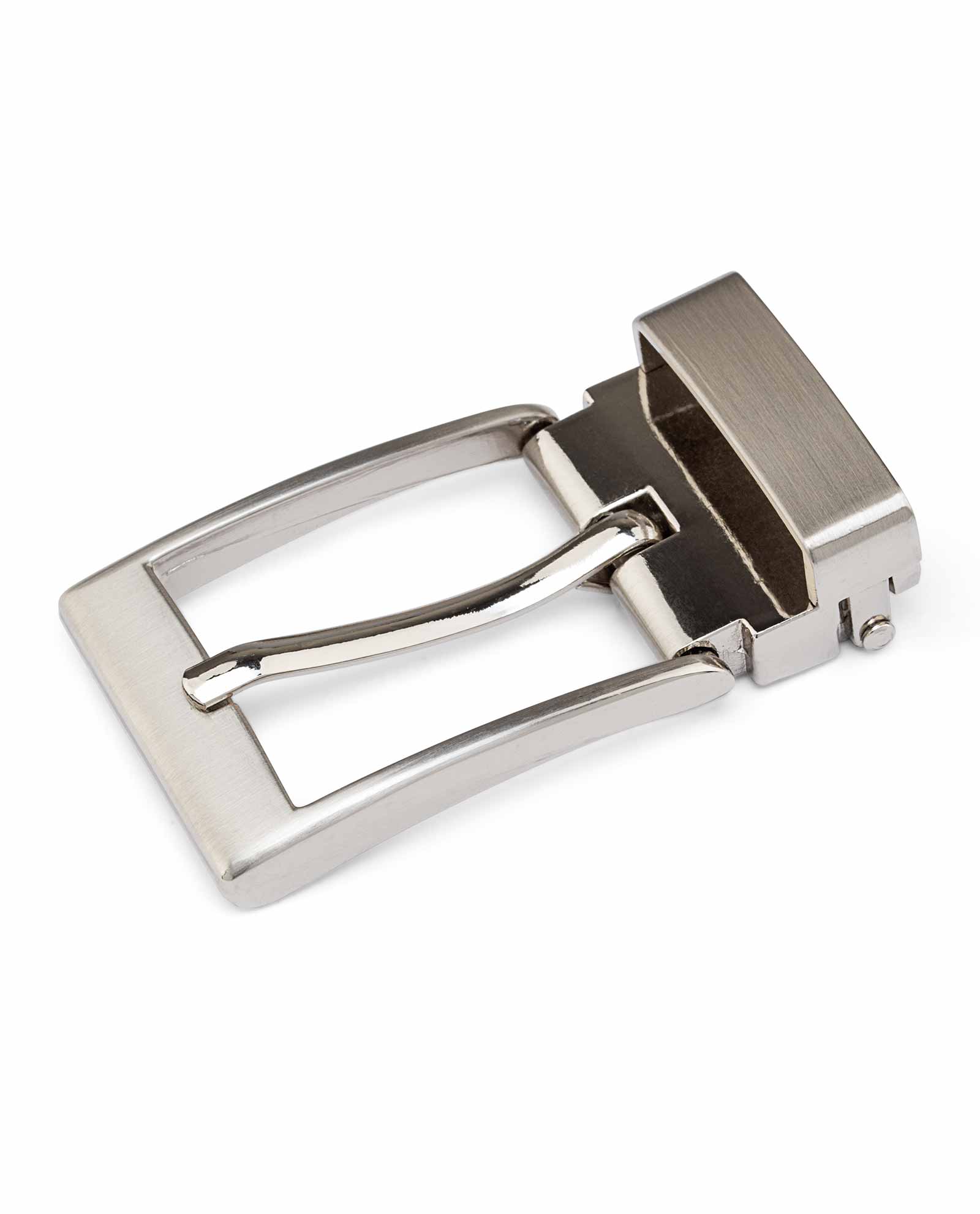 Buy Small Belt Buckle 30 mm - Silver nickel - LeatheBeltsOnline.com