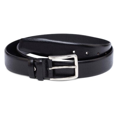Smooth-Mens-Black-Leather-Belt-Main-image