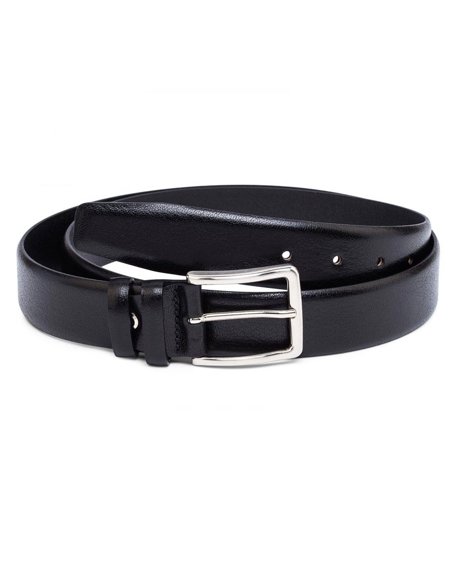 Smooth-Mens-Black-Leather-Belt-Main-image