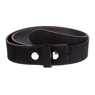 Snap-on-belt-strap-suede-black