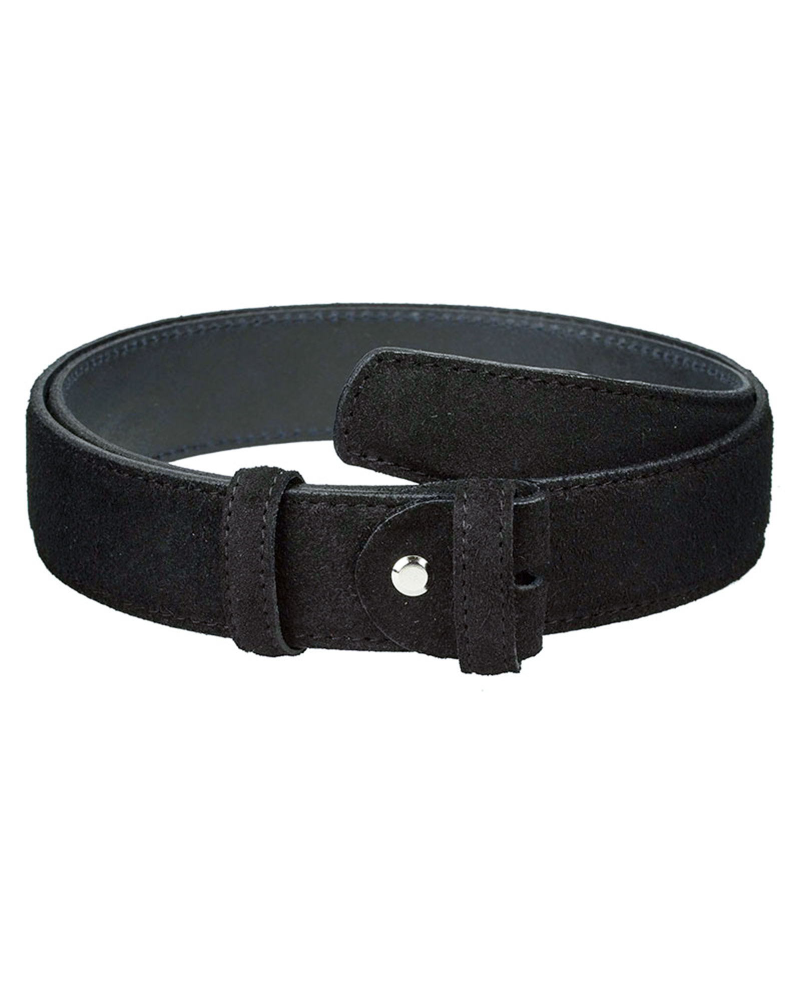 Buy Black Suede Belt - Adjustable Leather Strap - LeatherBeltsOnline.com