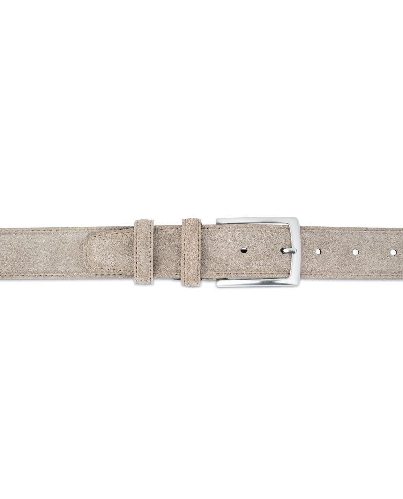 Buy Taupe Suede Belt | Genuine Leather | LeatherBeltsOnline.com