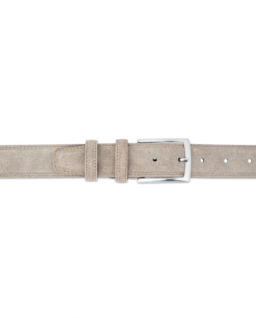 Taupe Suede Belt Mens Womens For jeans On pants