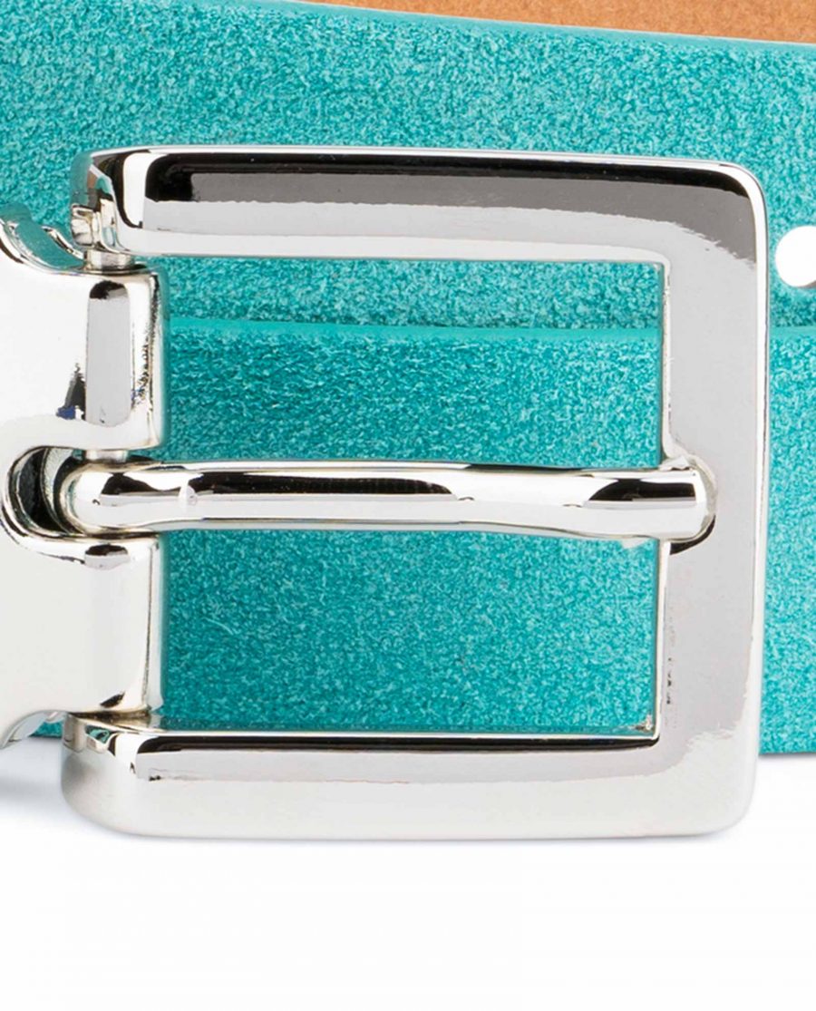 Thin-Turquoise-Belt-Square-Buckle-1-inch-Silver-nickel