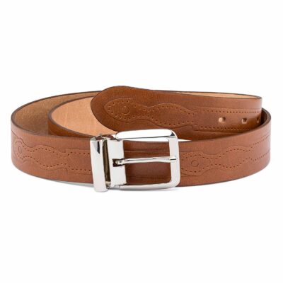 Western-Embossed-Italian-Leather-Belt-First-image
