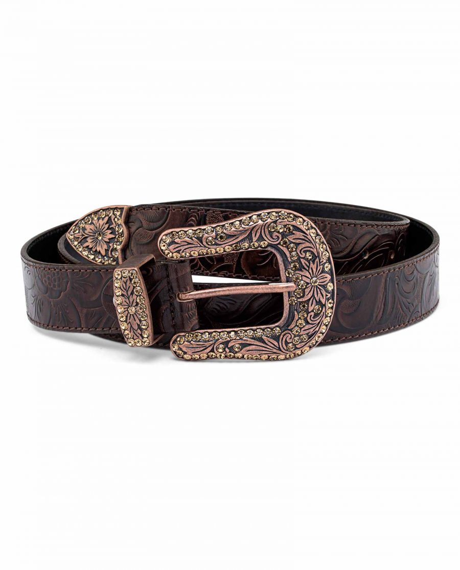 Western-Floral-Belt-With-Copper-Buckle-First-picture